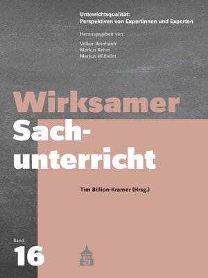 cover image of Wirksamer Sachunterricht